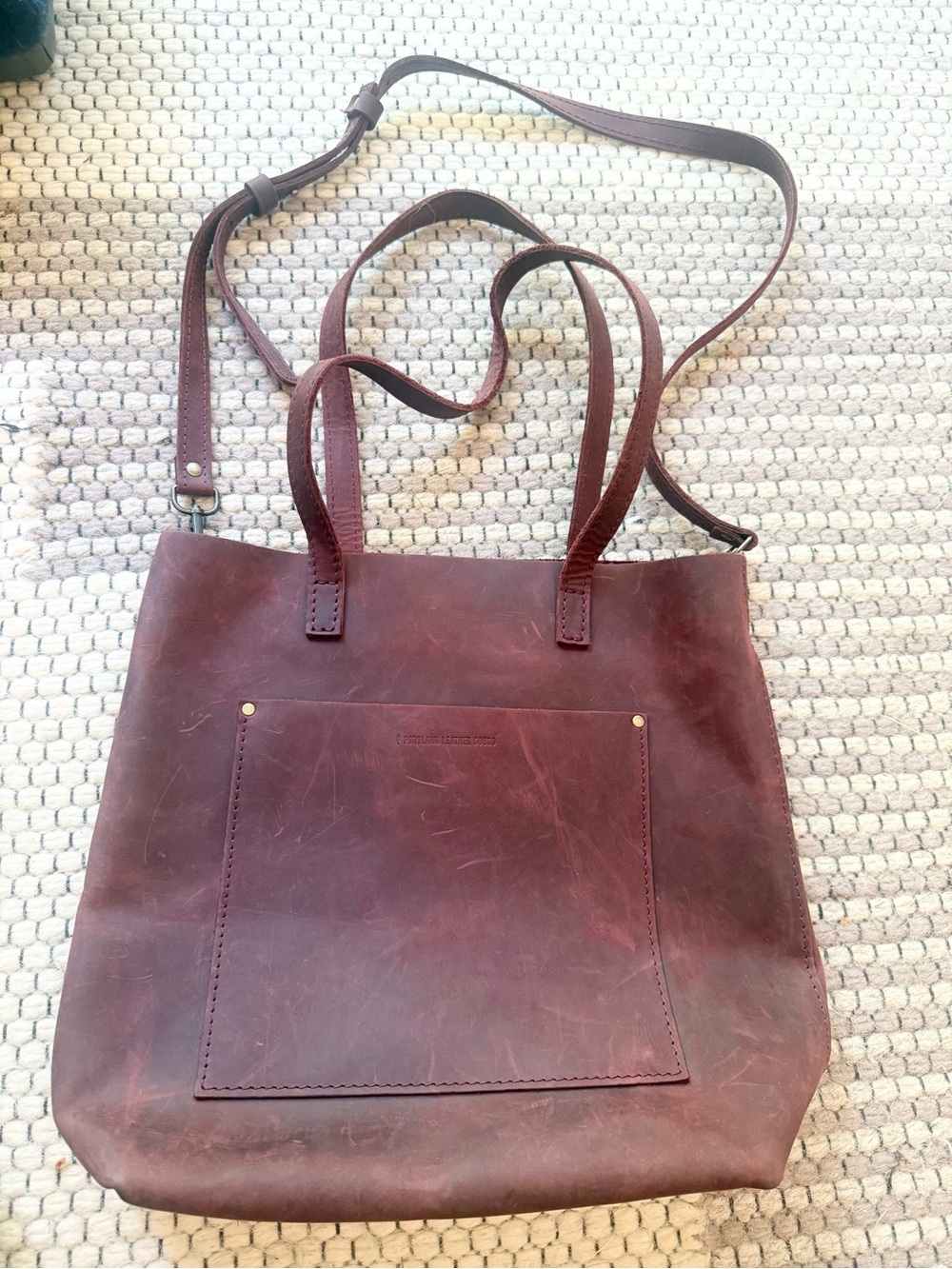 Portland Leather Goods Medium Crossbody Tote Bag PLG